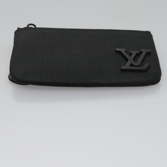 LOUIS VUITTON Aerogram Pochette Cles Coin Purse Black - Picture 6 of 16